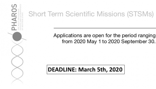 PHAROS Open Call for Short Term Scientific Missions (STSMs)